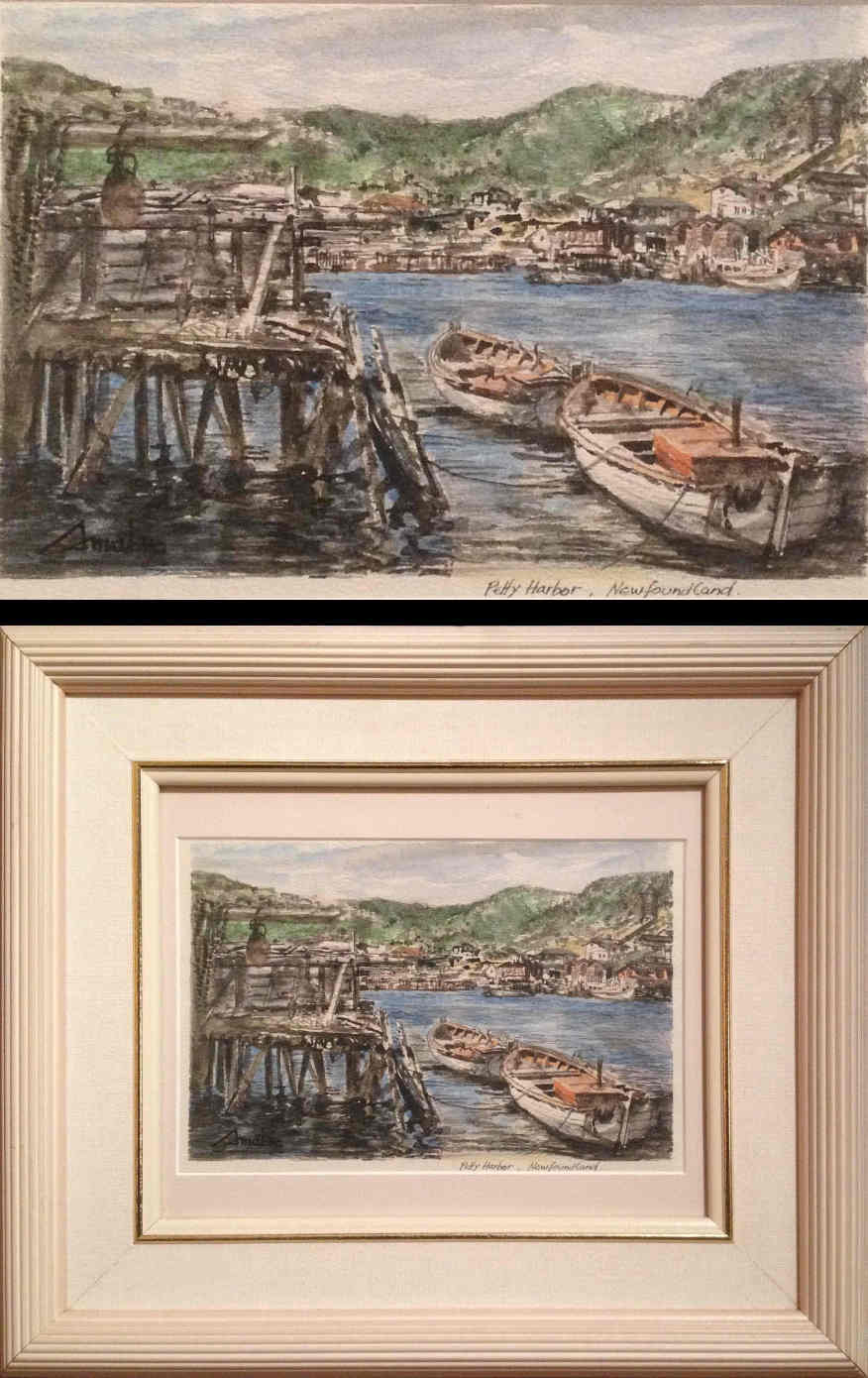 Petty Harbor, Newfoundland, 6inx8.5in Watercolor